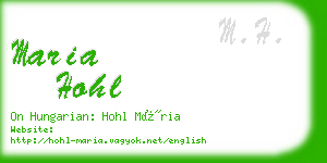 maria hohl business card